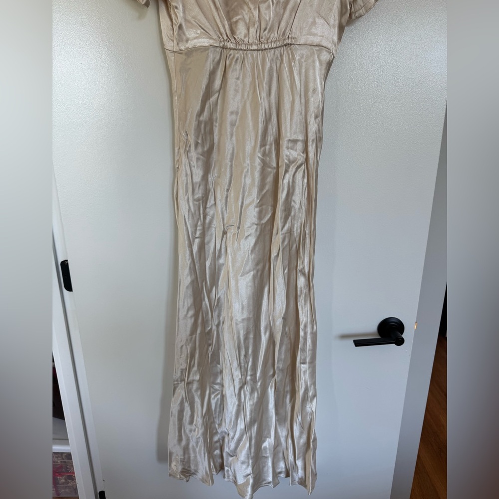 DISSH Cream Satin Maxi Dress - Picture 7 of 8